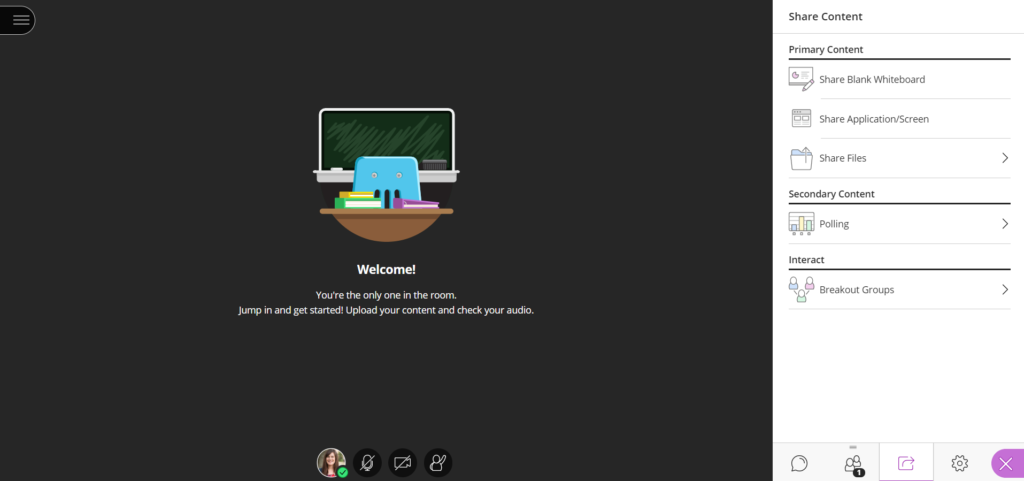 Screenshot of Blackboard Collaborate