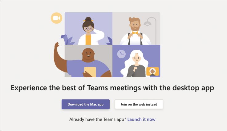 Join Meeting screen in Microsoft Teams