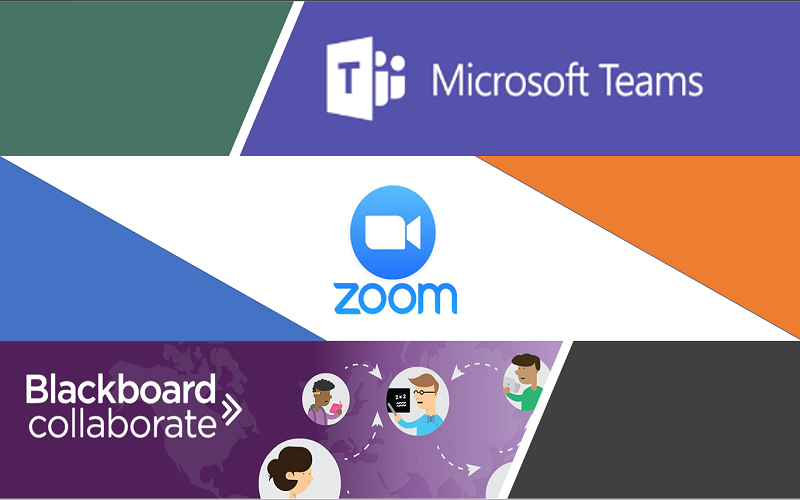 Teams Zoom and Collaborate collage