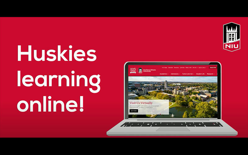 Huskies learning online!