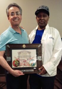 Dan Cabrera receiving martial arts award