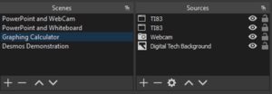 OBS Studio Profile program editing scenes and studios