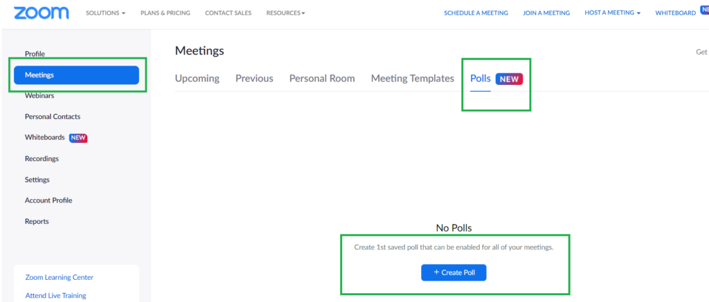 Poll settings