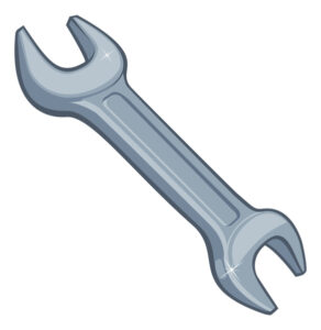 Cartoon wrench